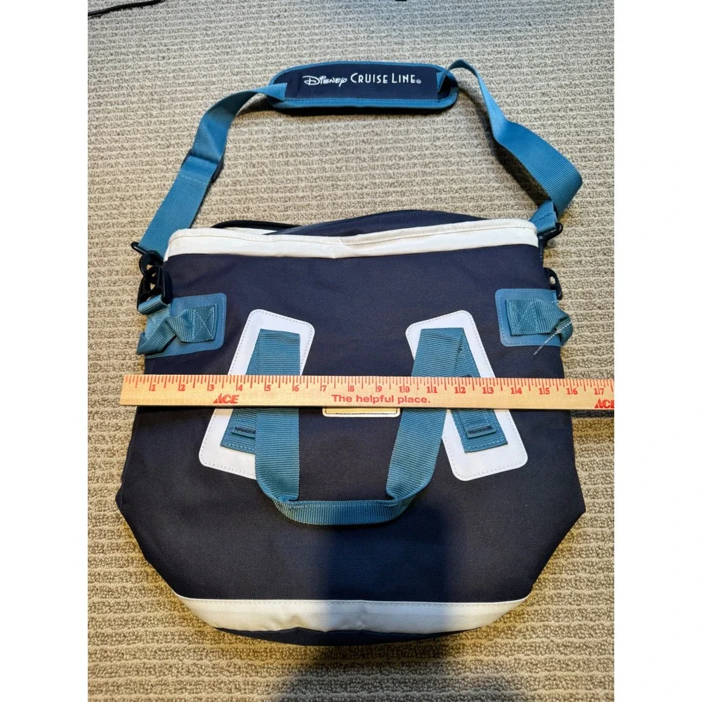 Disney Cruise Line Insulated Cooler Bag Navy Blue White Nautical Shoulder Strap‎